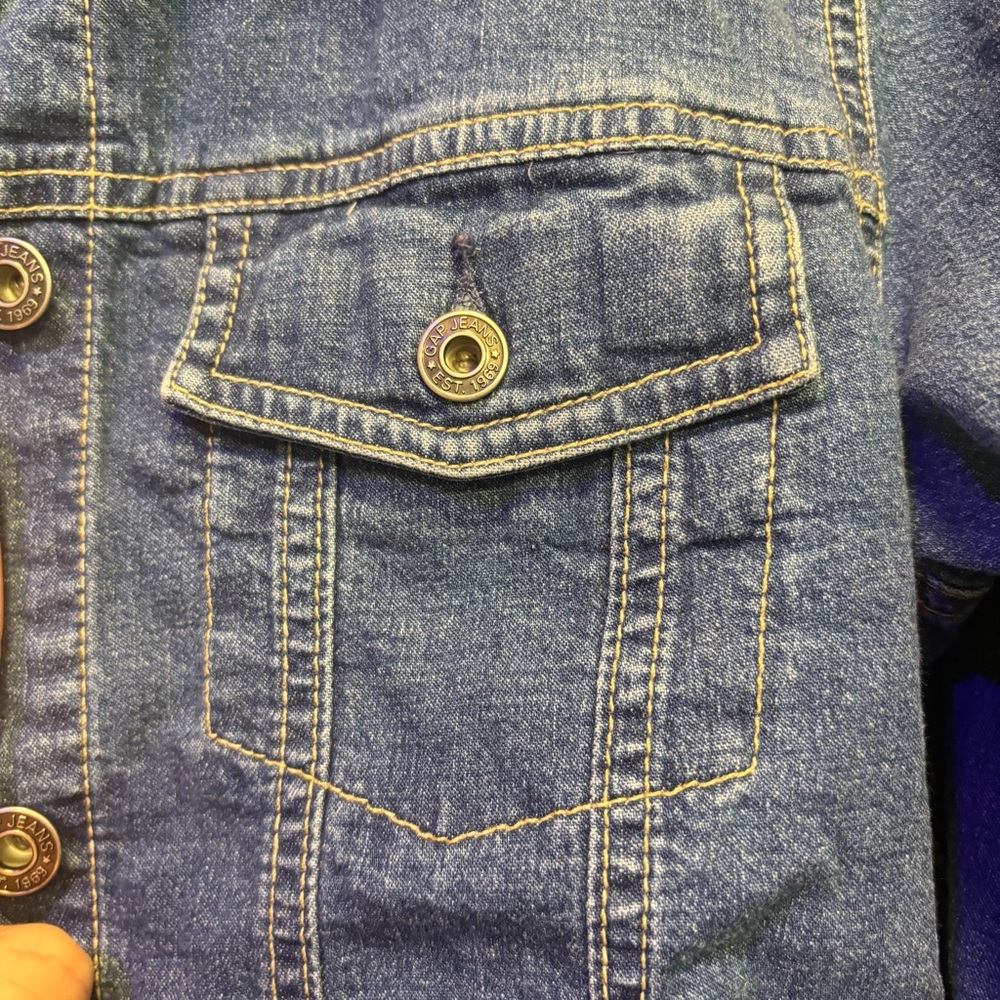 GAP Women’s Stretch Denim Cropped Jean Jacket | Size Small - Picture 5 of 8